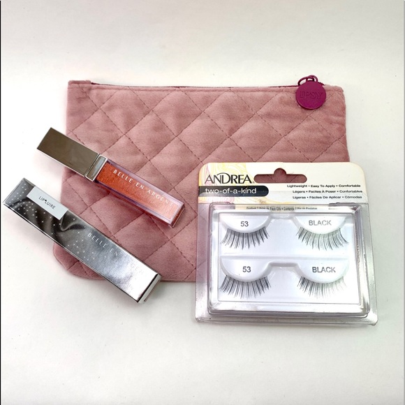 ipsy Other - {3/$25} lashes & lipgloss w/ pink Ipsy bag NEW